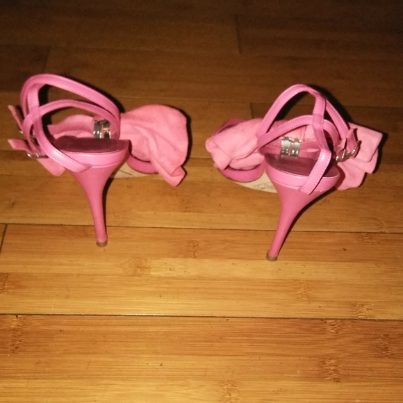 Genuine Leather Open toe Sandal with Big Bow sz 41 - Picture 3 of 5